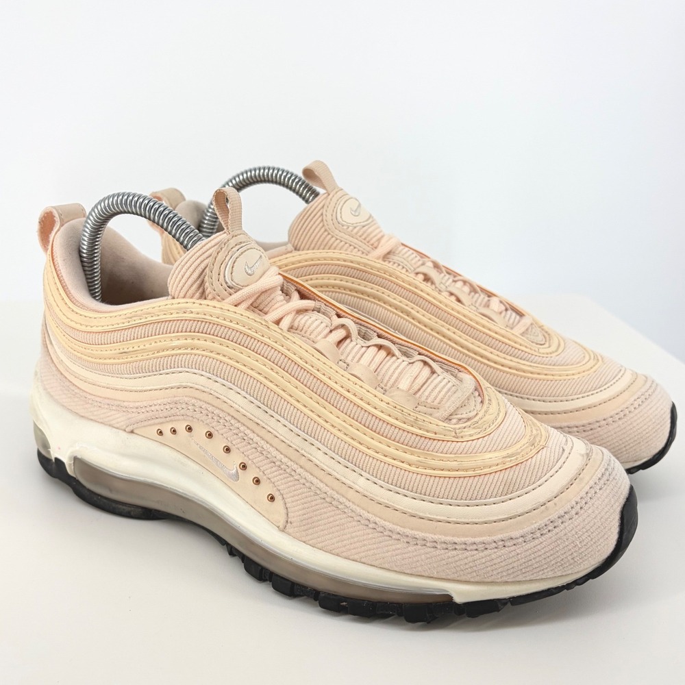 Nike Air Max 97 SE Guava Ice Pink Corduroy Sneakers AQ4137-800 Womens 8.5 Chunky